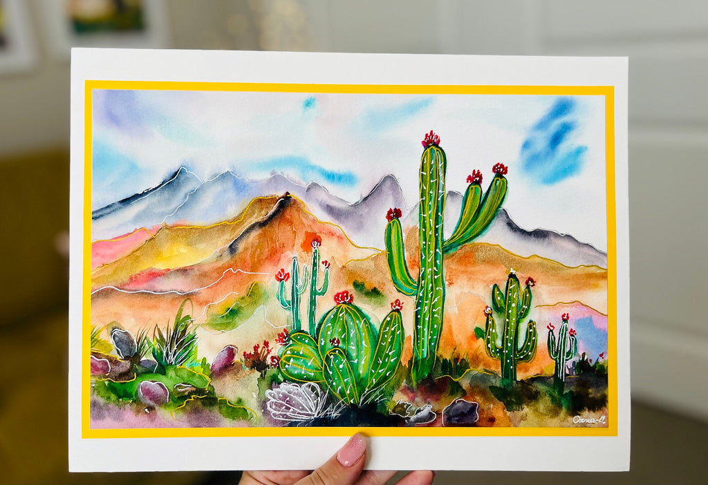 Arizona Mountains-  Original Watercolor Painting- 12x9 inches