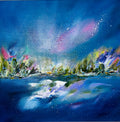Abstract Lake - Original Oil Painting