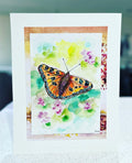 Tortoise Shell Butterfly- Original Watercolor Painting- 11x14 inches