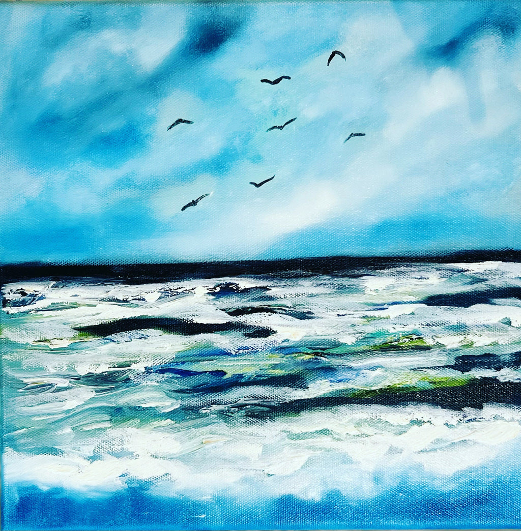 Turquoise Water - Original Oil Painting On Canvas