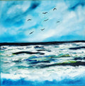 Turquoise Water - Original Oil Painting On Canvas