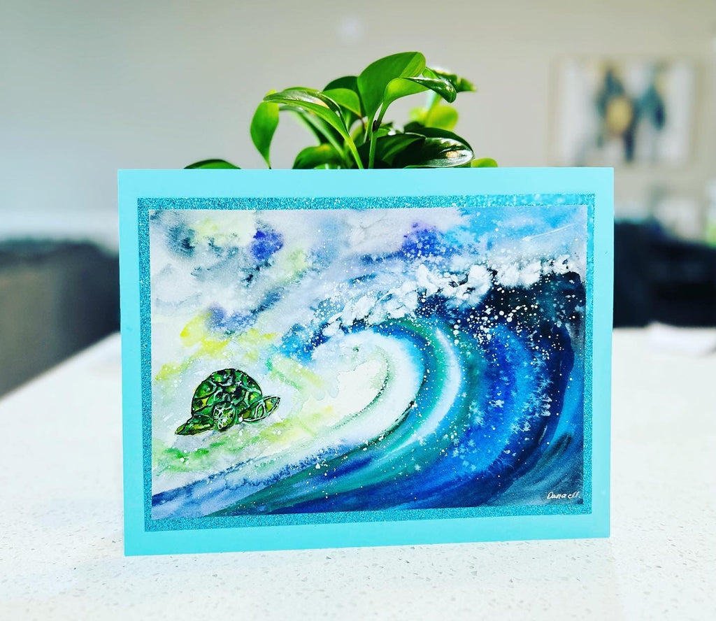 Hawaii Turtle - Original Watercolor Painting- 8x10 inches
