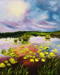 Stormy Lake – Original Oil Painting on Canvas, 16x20"