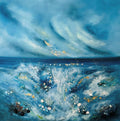 The Storm – Framed Original Oil Painting with Crystal Embellishments